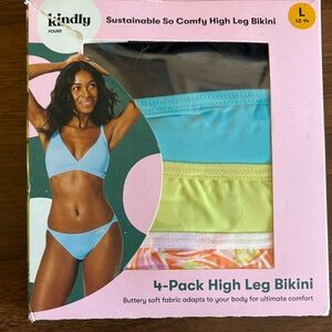 Kindly Yours 4-Pack High Leg Bikini